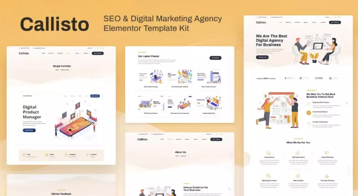 Callisto - SEO & Digital Marketing Agency Elementor Template