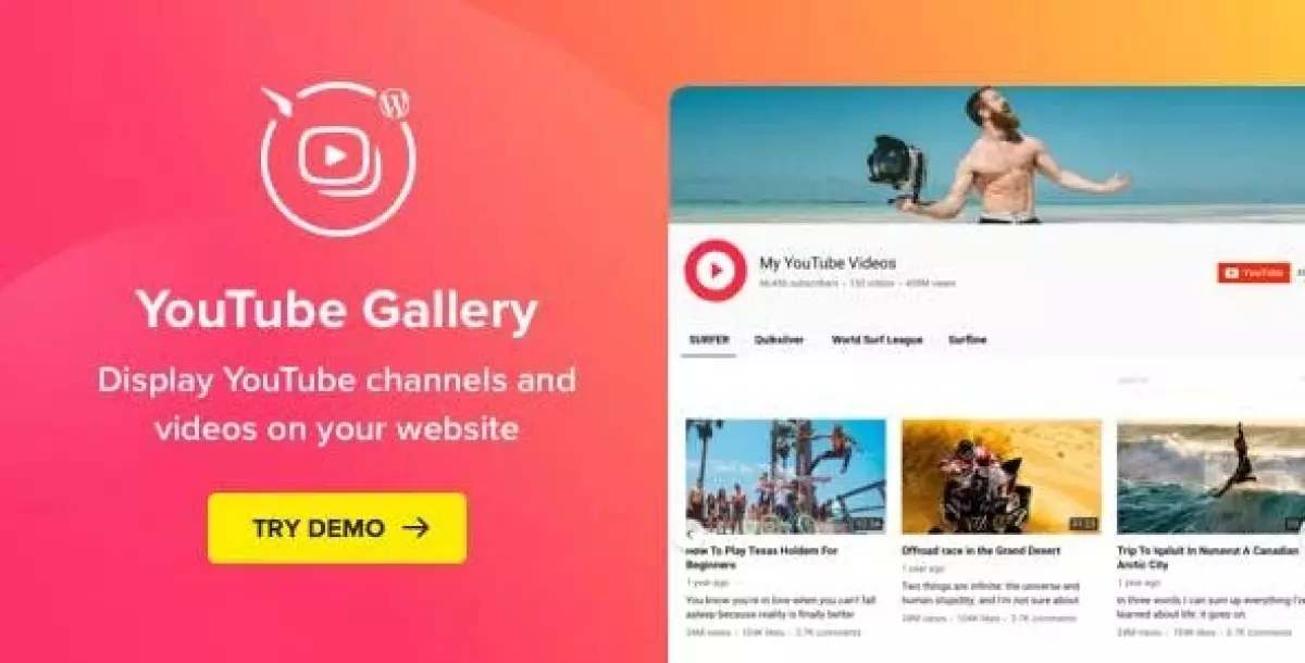 YouTube Plugin – WordPress YouTube Gallery 3.5.0