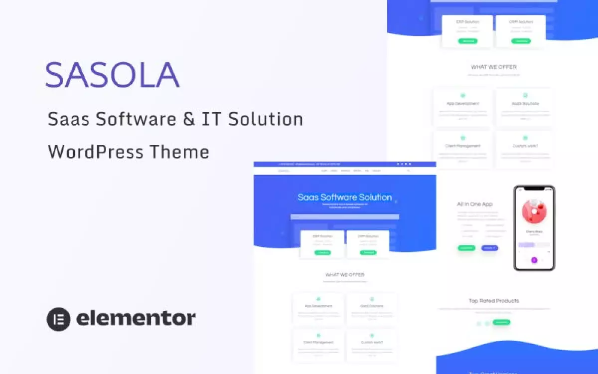 Sasola - SaaS Software and IT Solution WordPress Theme