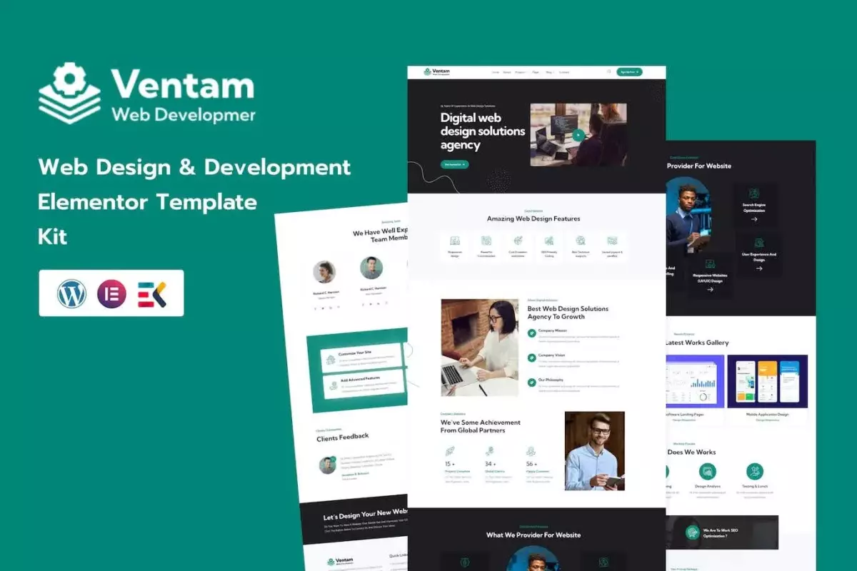 Ventam - Web Design Agency Elementor Template