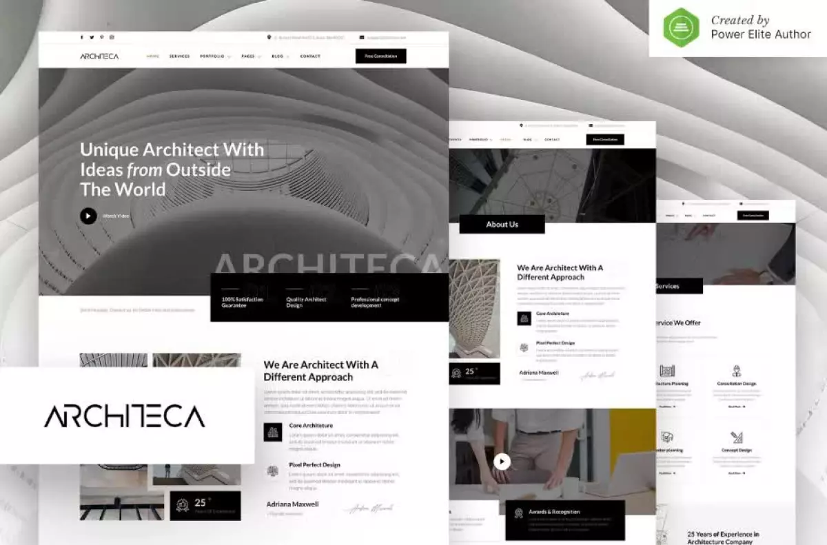 Architeca – Architecture Agency & Interior Design Elementor Template