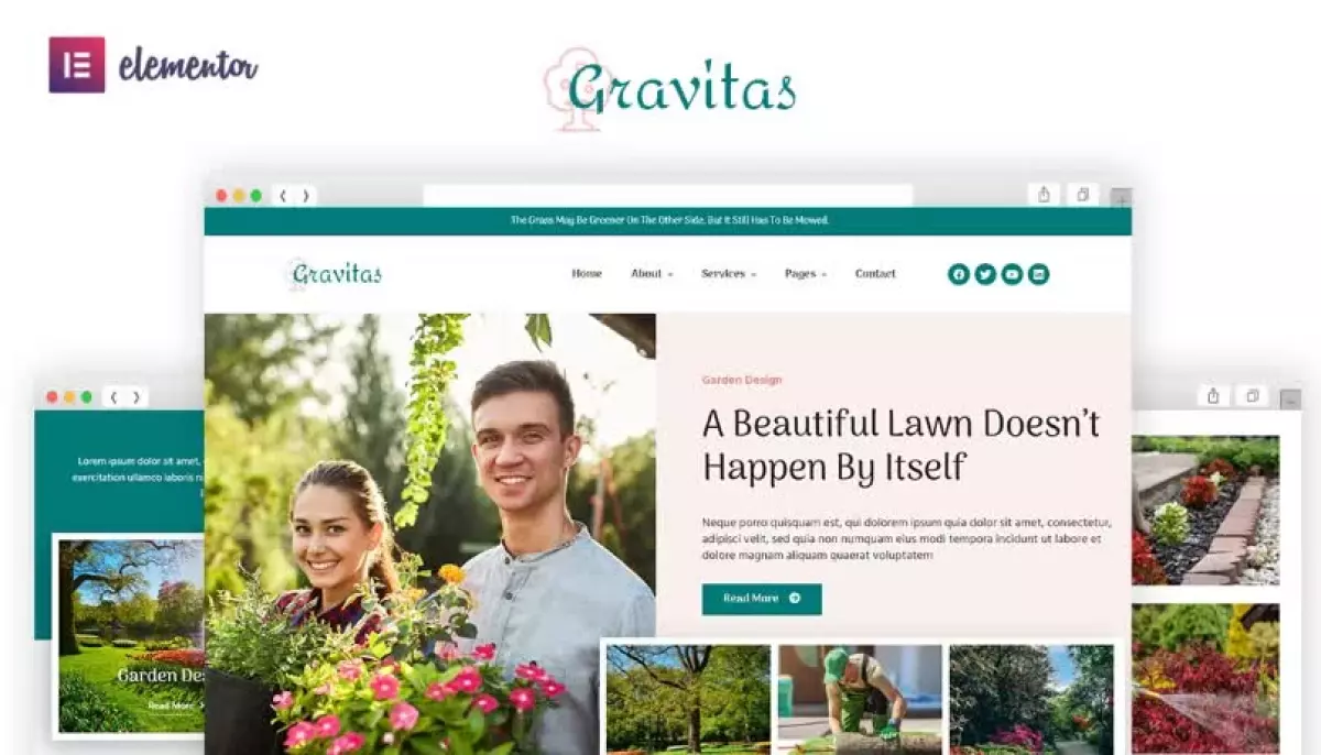 Gravitas - Garden & Landscape Design Elementor Template