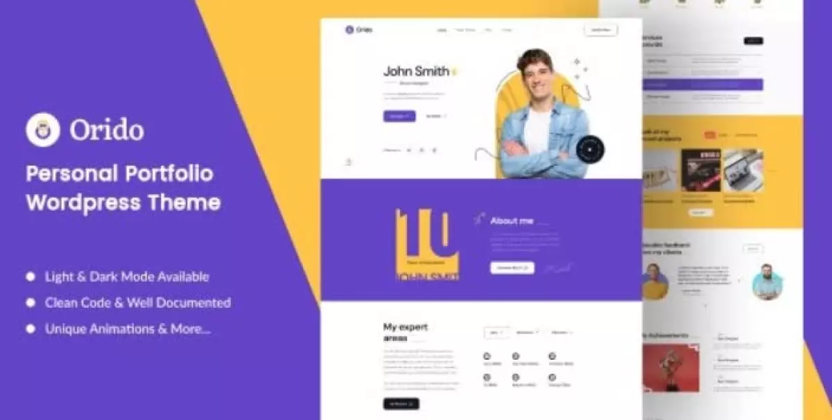 Orido - Personal Portfolio WordPress Theme
