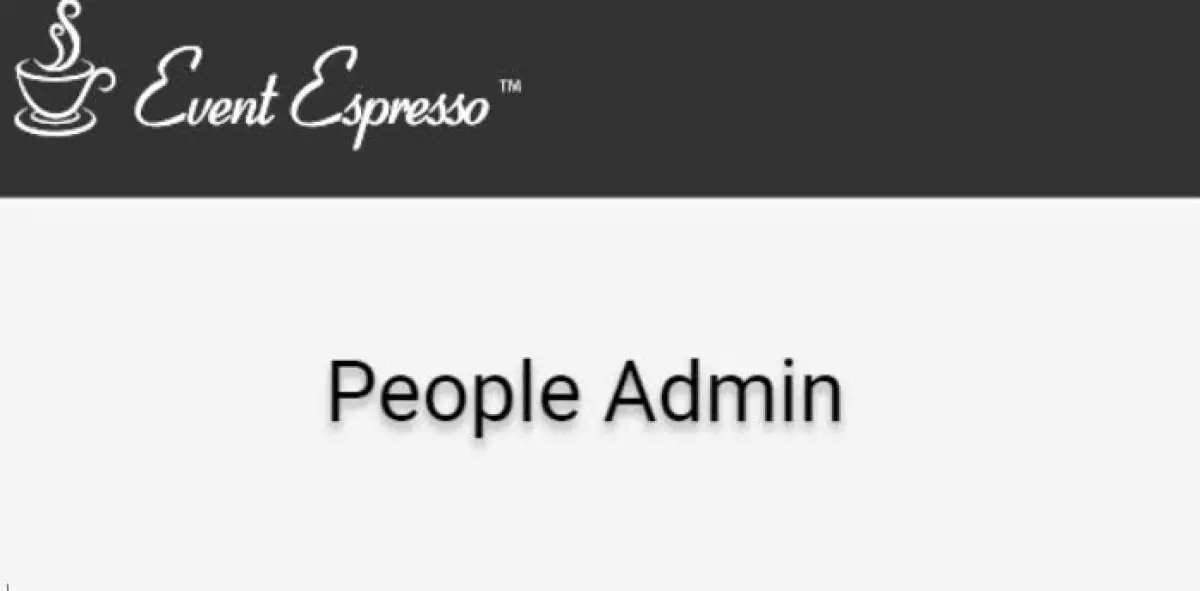 Event Espresso People Admin