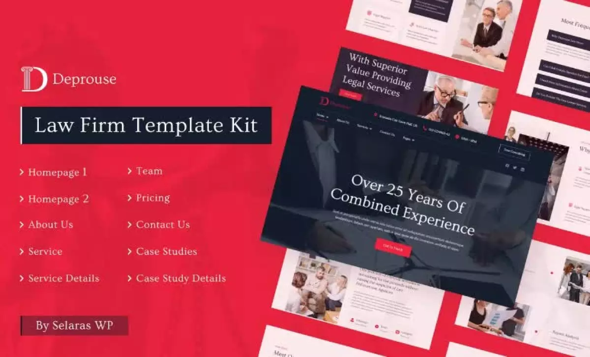 Deprouse - Law Firm & Lawyer Elementor Template