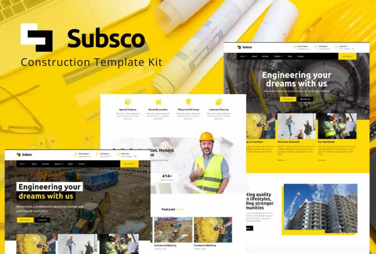 Subsco - Construction Elementor Template