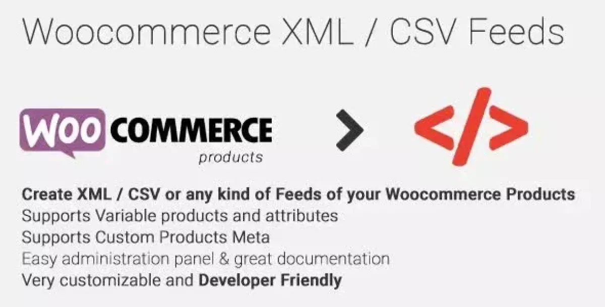 Woocommerce XML - CSV Feeds