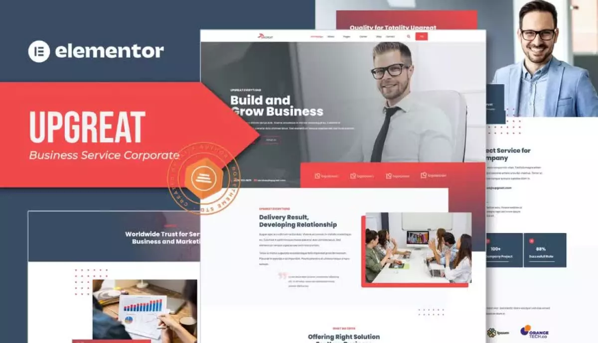 Upgreat - Business Service Corporate Elementor Template