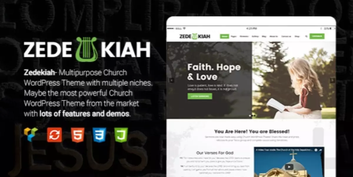 Zedekiah - MultiPurpose Church &amp; Religion WordPress Theme