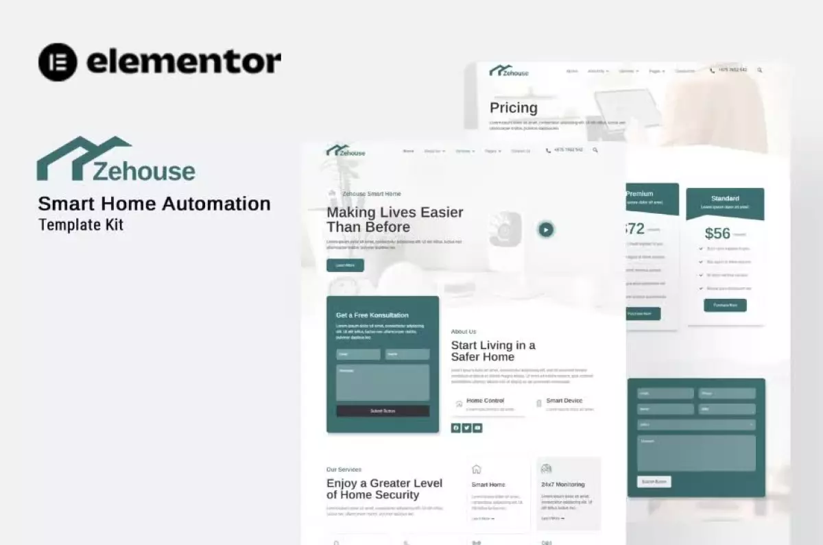 Zehouse - Smarthome Automation Elementor Template Kit