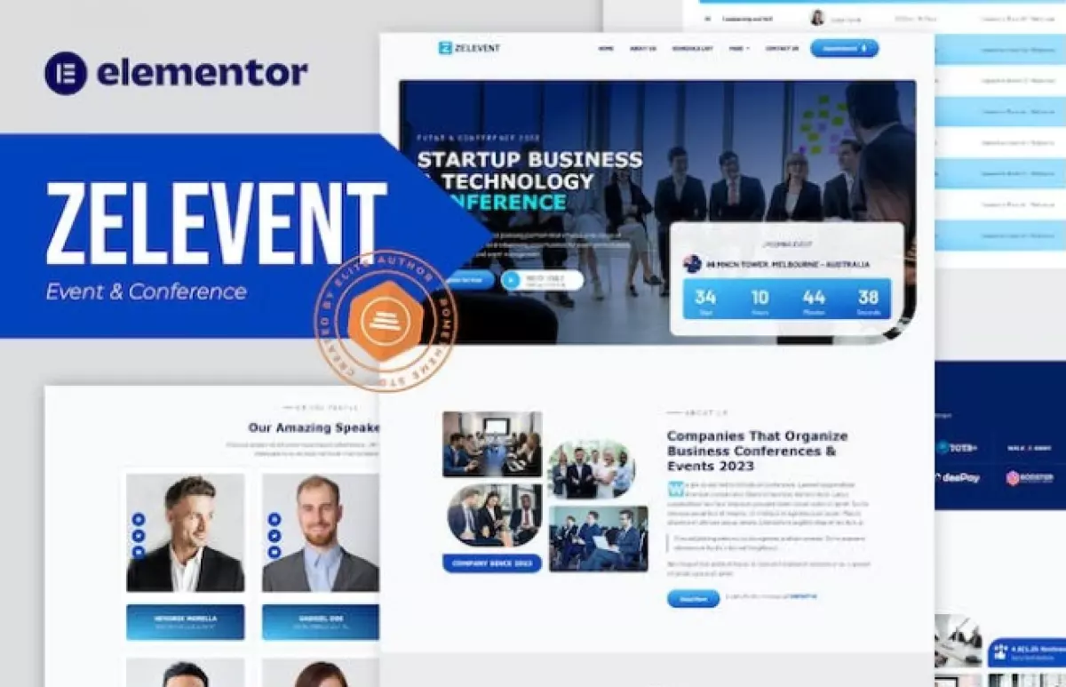 Zelevent – Event &amp; Conference Elementor Template Kit