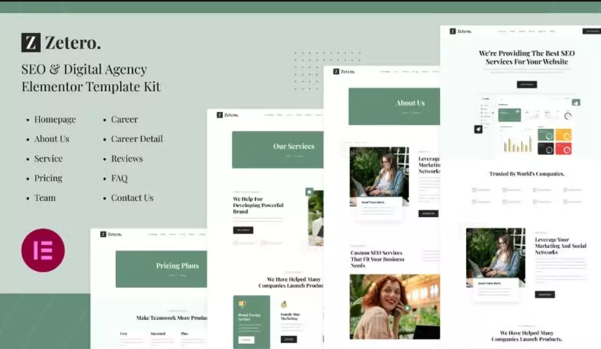Zetero | SEO & Digital Agency Elementor Template Kit