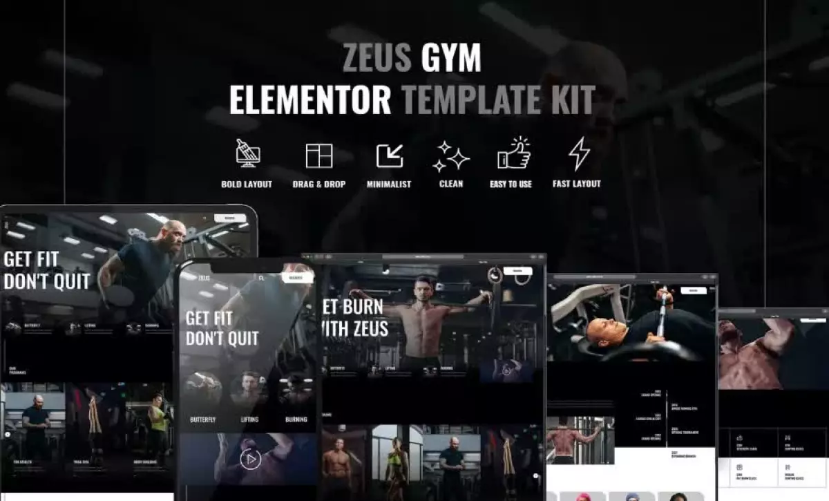 Zeus - Gym & Fitness Elementor Template Kit