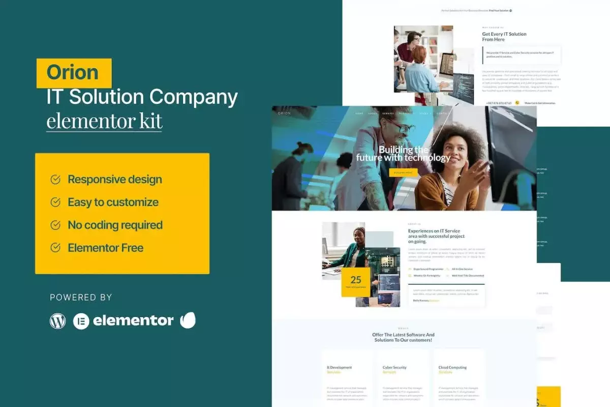 Orion - IT Solution &amp; Service Elementor Template