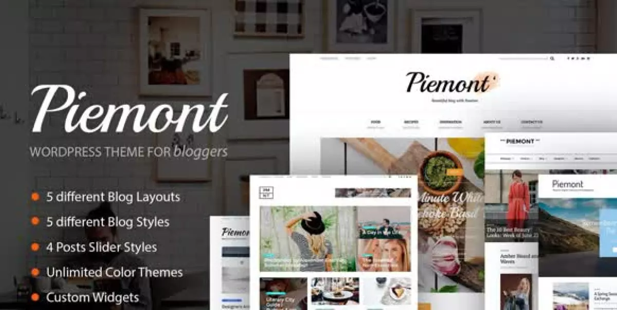 Piemont - Premium Travel & Lifestyle Responsive WordPress Blog Theme