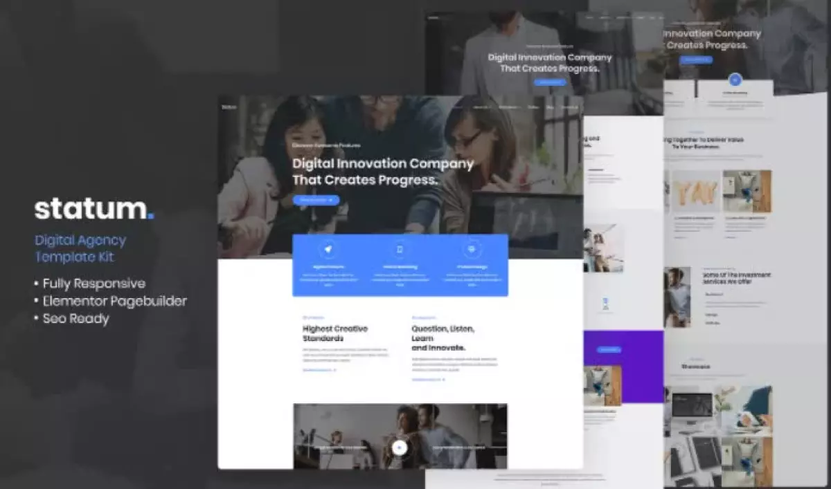 Statum - Business & Agency Elementor Template