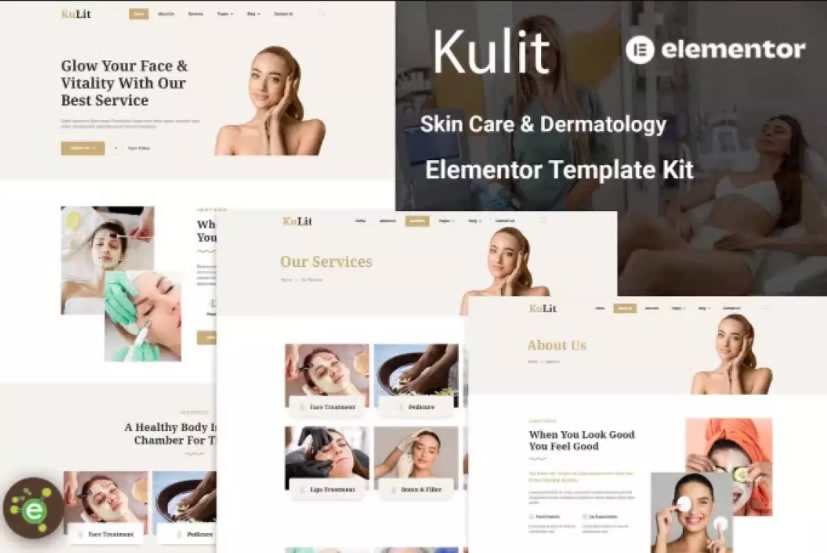 Kulit - Skin Care & Dermatology Elementor Template