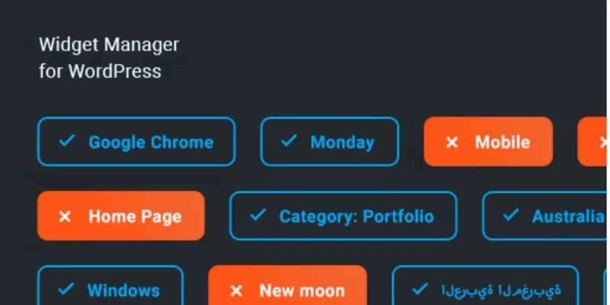 Widget Manager - WordPress widgets management system