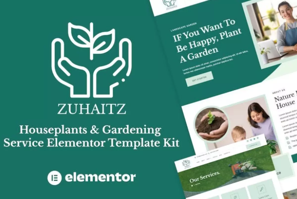 Zuhaitz - Houseplants & Gardening Service Elementor Template Kit