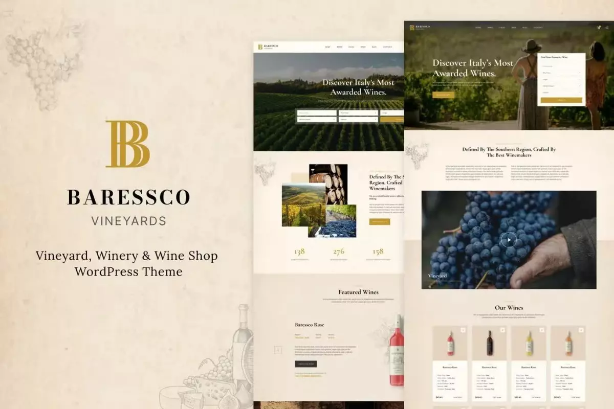 Baressco - Wine, Vineyard & Winery WordPress Theme