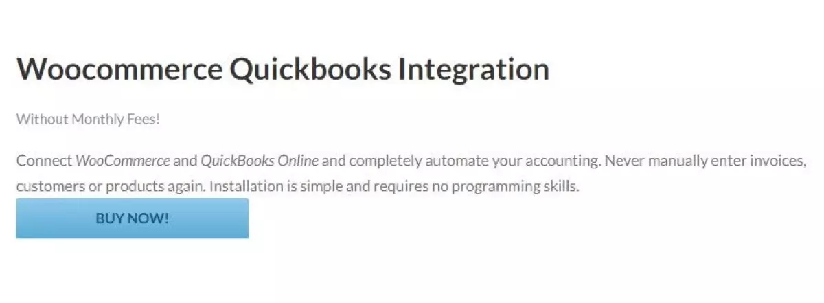 Woocommerce Quickbooks Integration