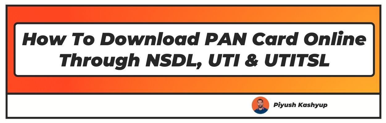 How To Download Pan Card From Utiitsl