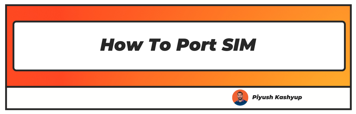 How To Port SIM