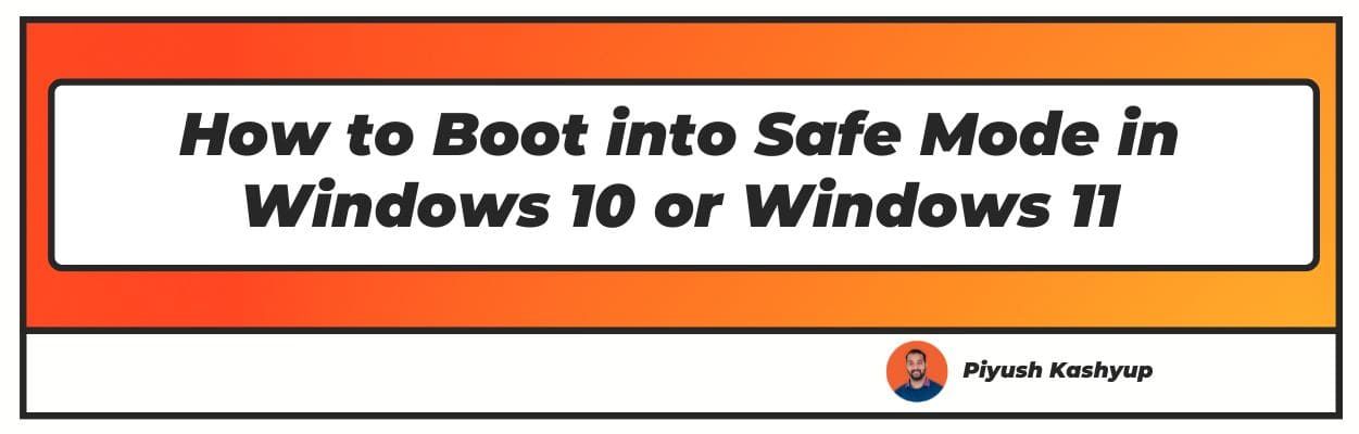 Safe Mode in Windows 10