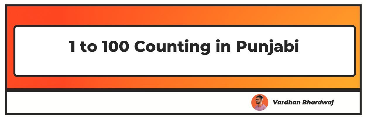 Counting in Punjabi
