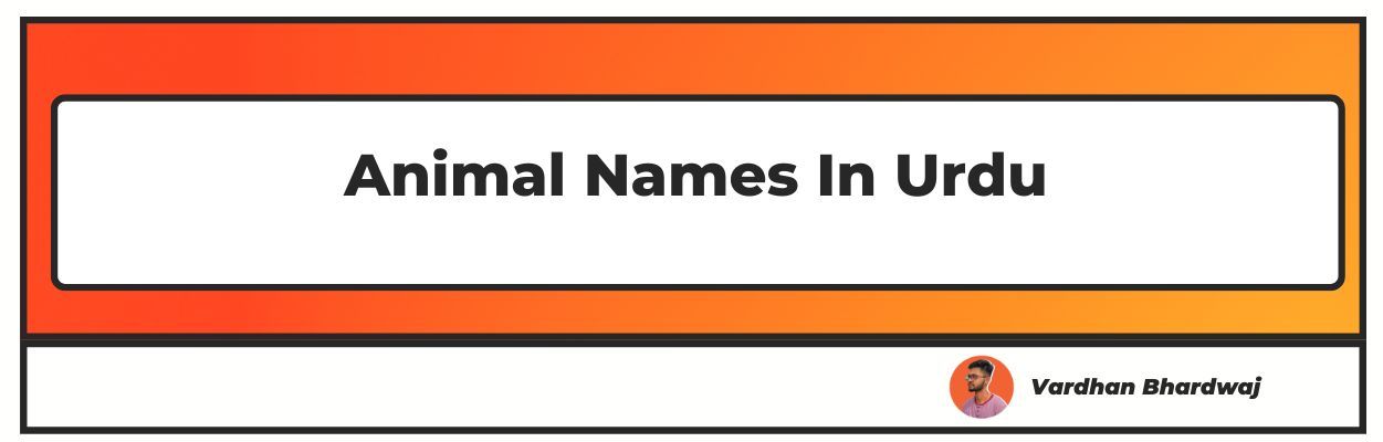 Animals name in Urdu