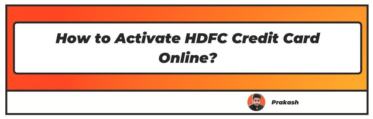 how-to-activate-hdfc-credit-card-online