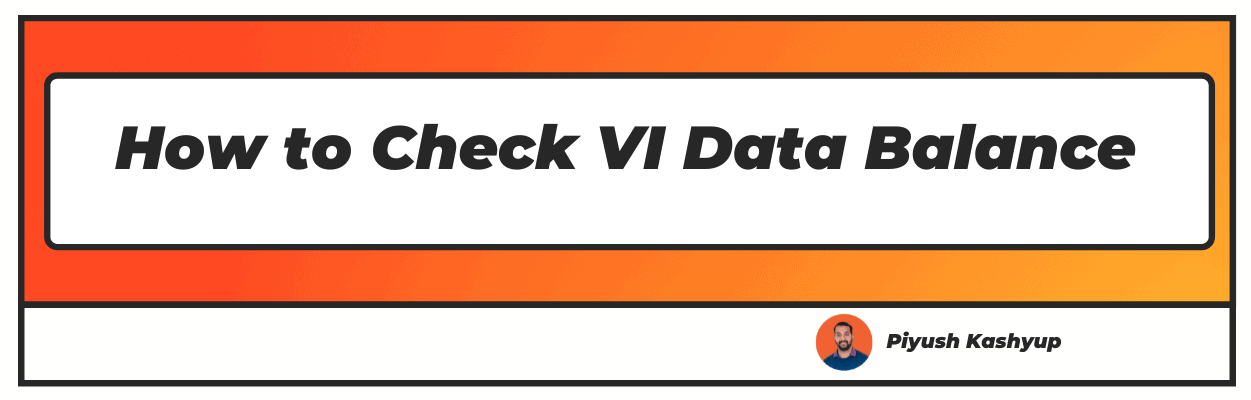 How to Check VI Data Balance