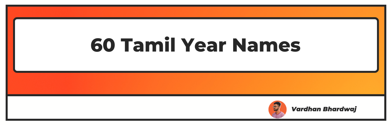 60 Tamil Year Names