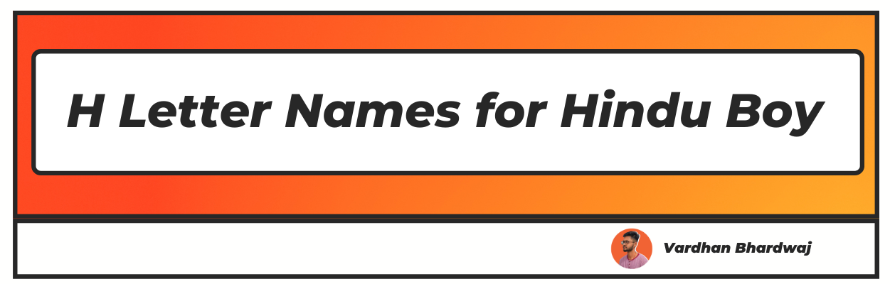 h letter names for boy hindu