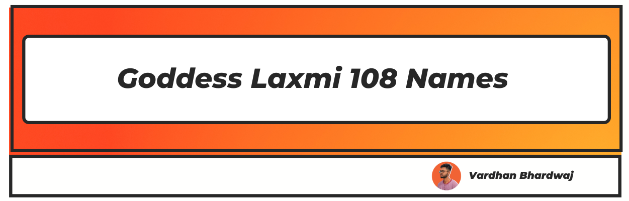 1008 Names Of Goddess Lakshmi With Meaning