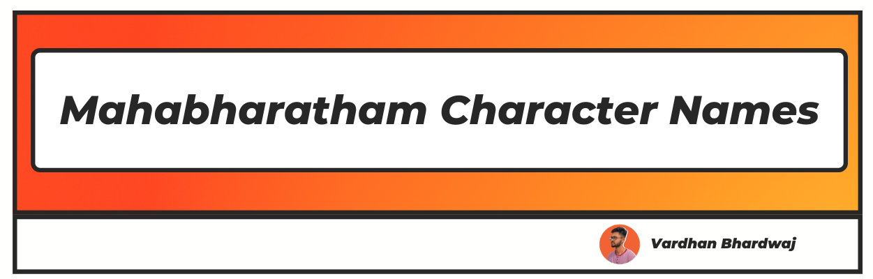mahabharatham character names
