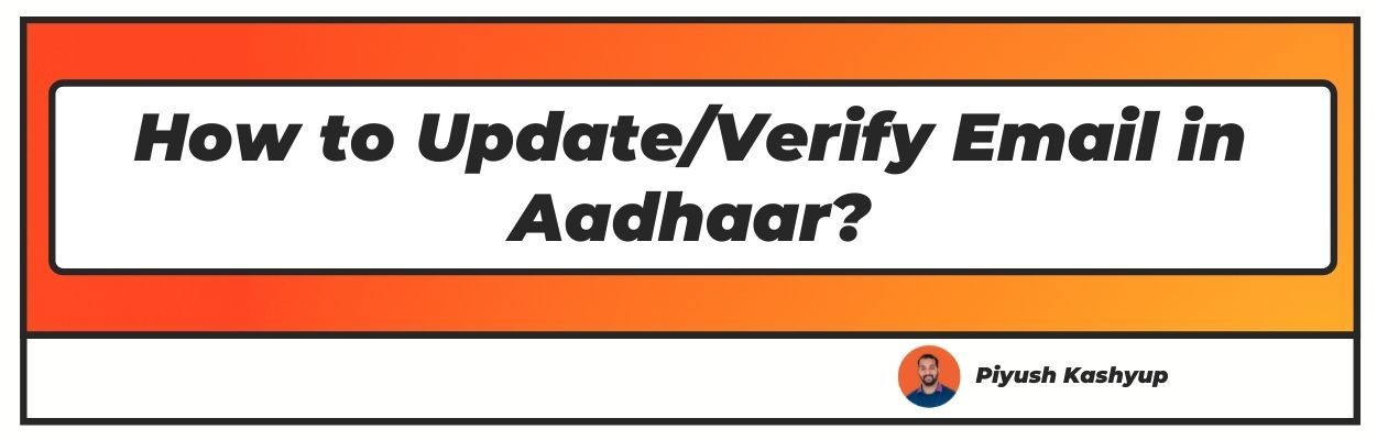 How to Update/Verify Email in Aadhaar_