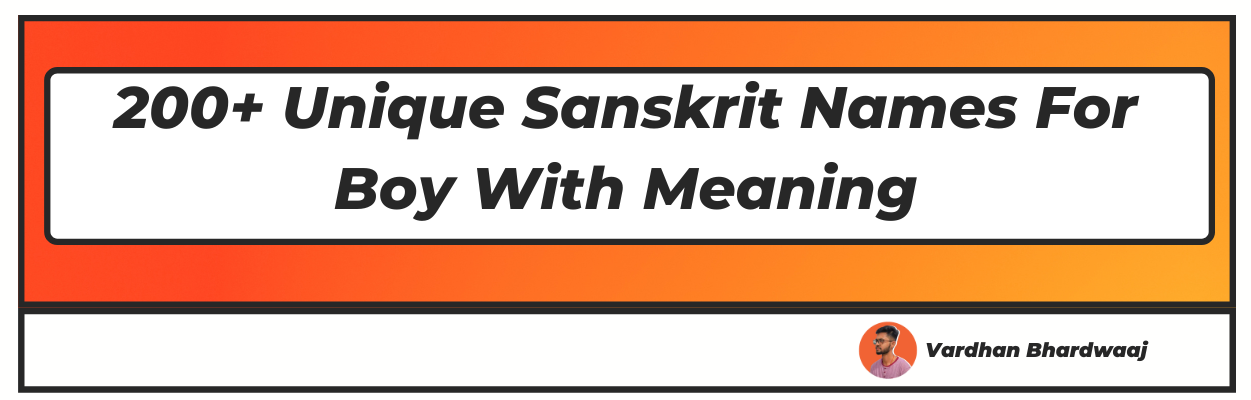 sanskrit names for boys