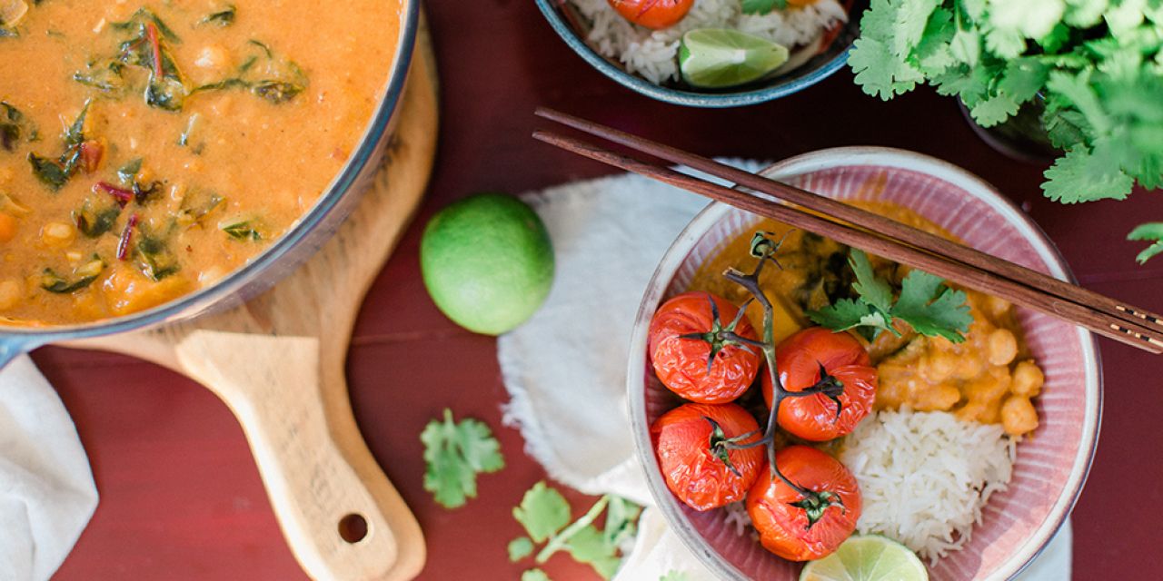 Butternut Squash Curry with Blistered Tomatoes
