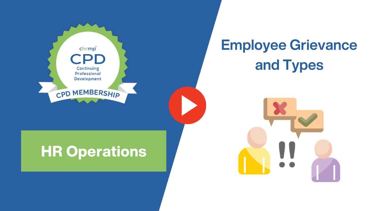 Employee grievance and types CHRMP Membership