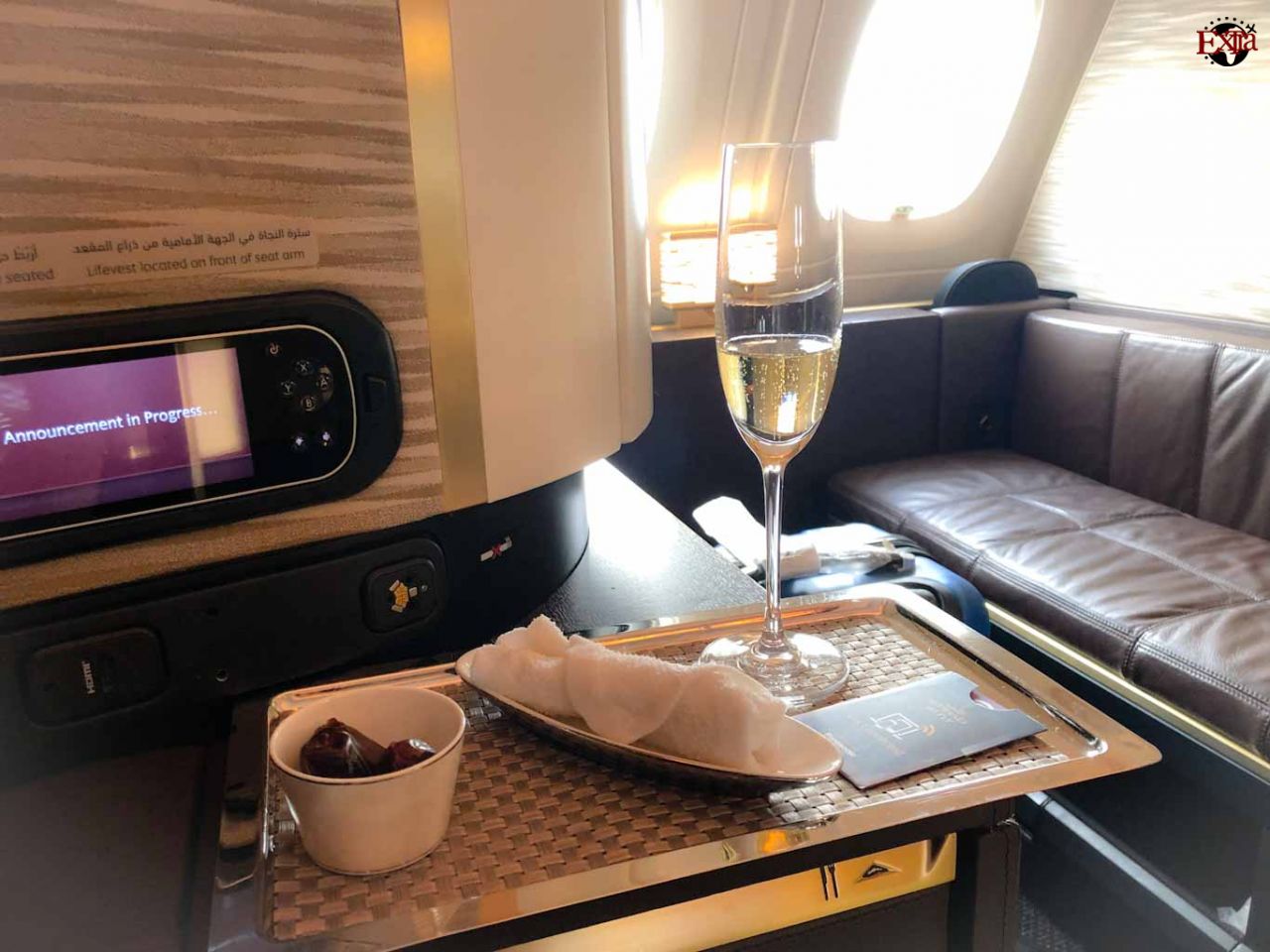 Etihad Airways First Class Welcome Champagne