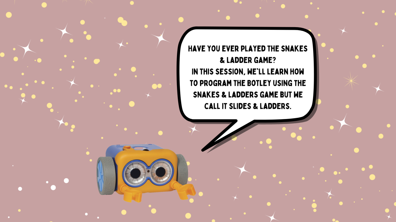 Have you ever played the snakes & ladder game In this session, we'll learn how to program the Botley using the snakes & ladders game but we call it has a slides & ladders.