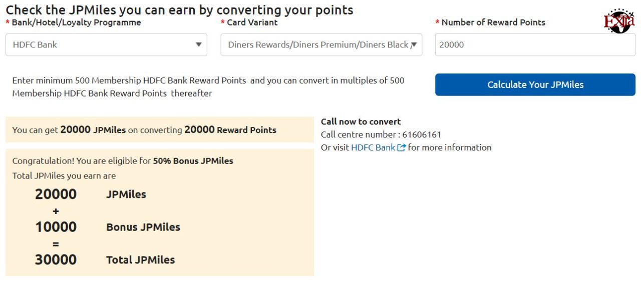 JetPrivilege Converting Reward Points