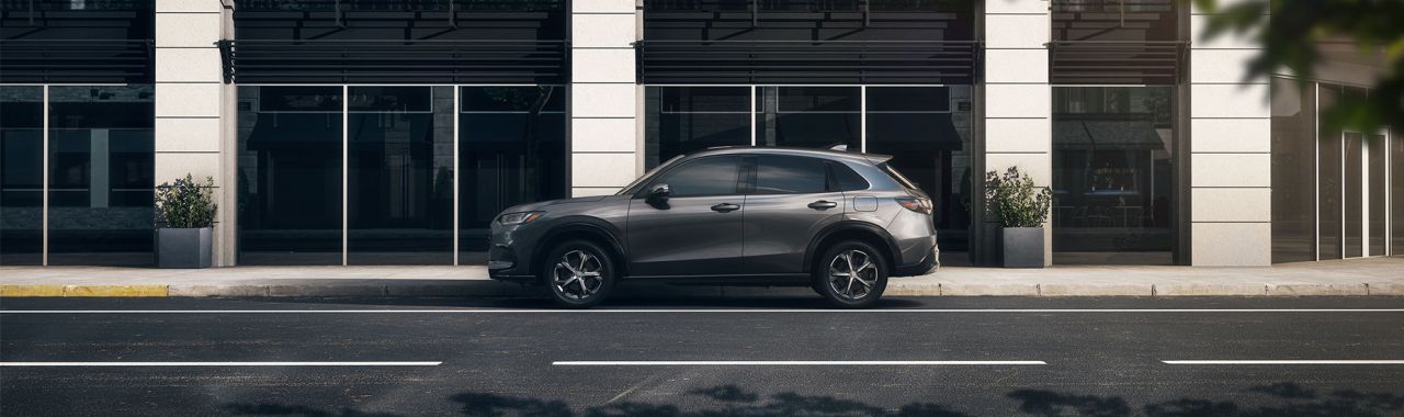 New 2025 Honda HR-V at Delaney Honda | Side profile of a 2025 Honda HR-V
