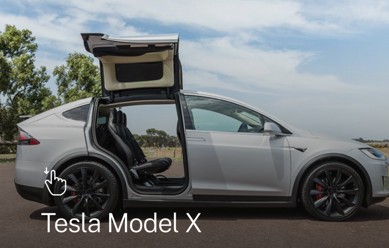 Eletricweddingcarssideviewteslax