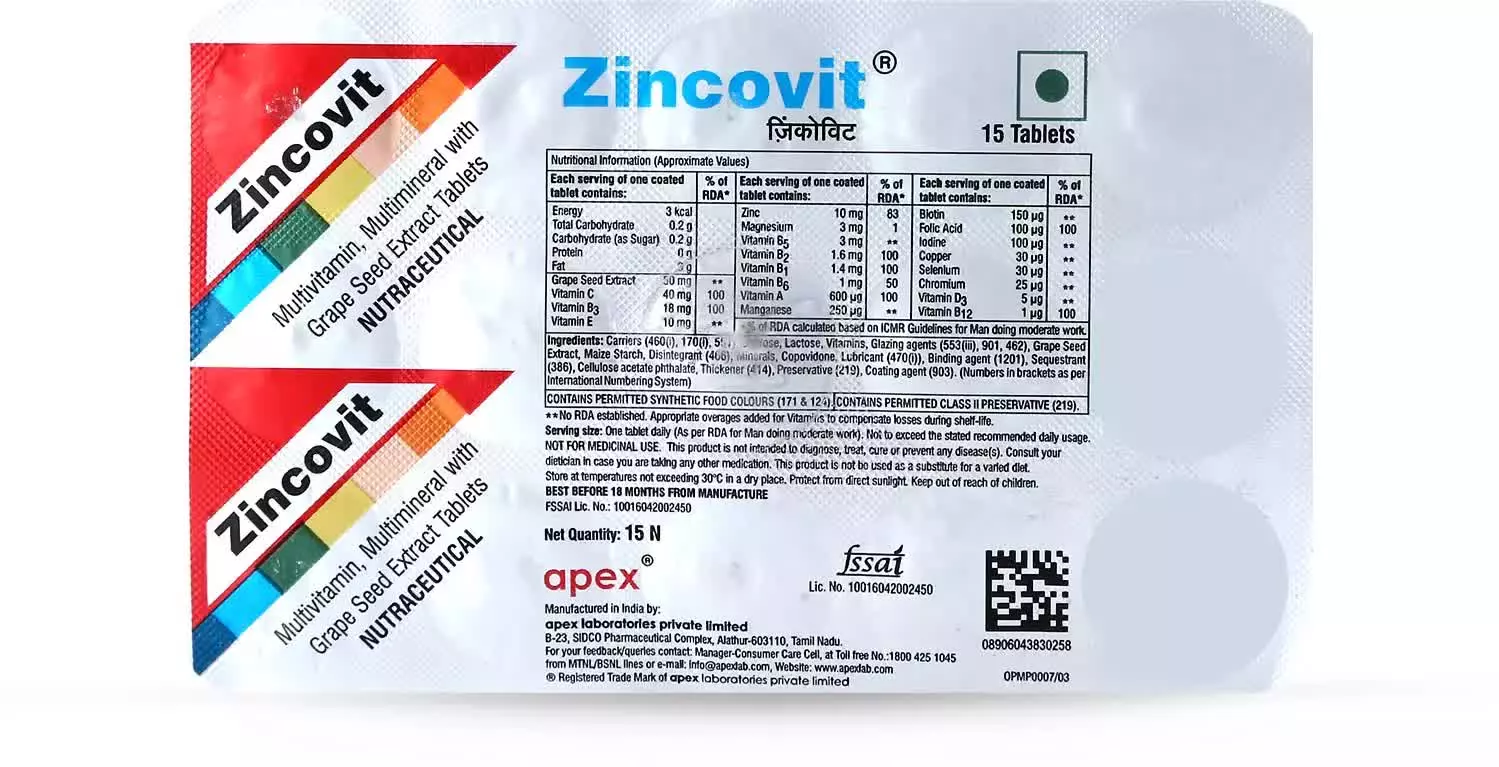 Zincoviit zinc Tablets