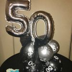 50th celebration balloon centerpiece