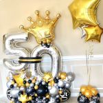 50th birthday balloon marquee