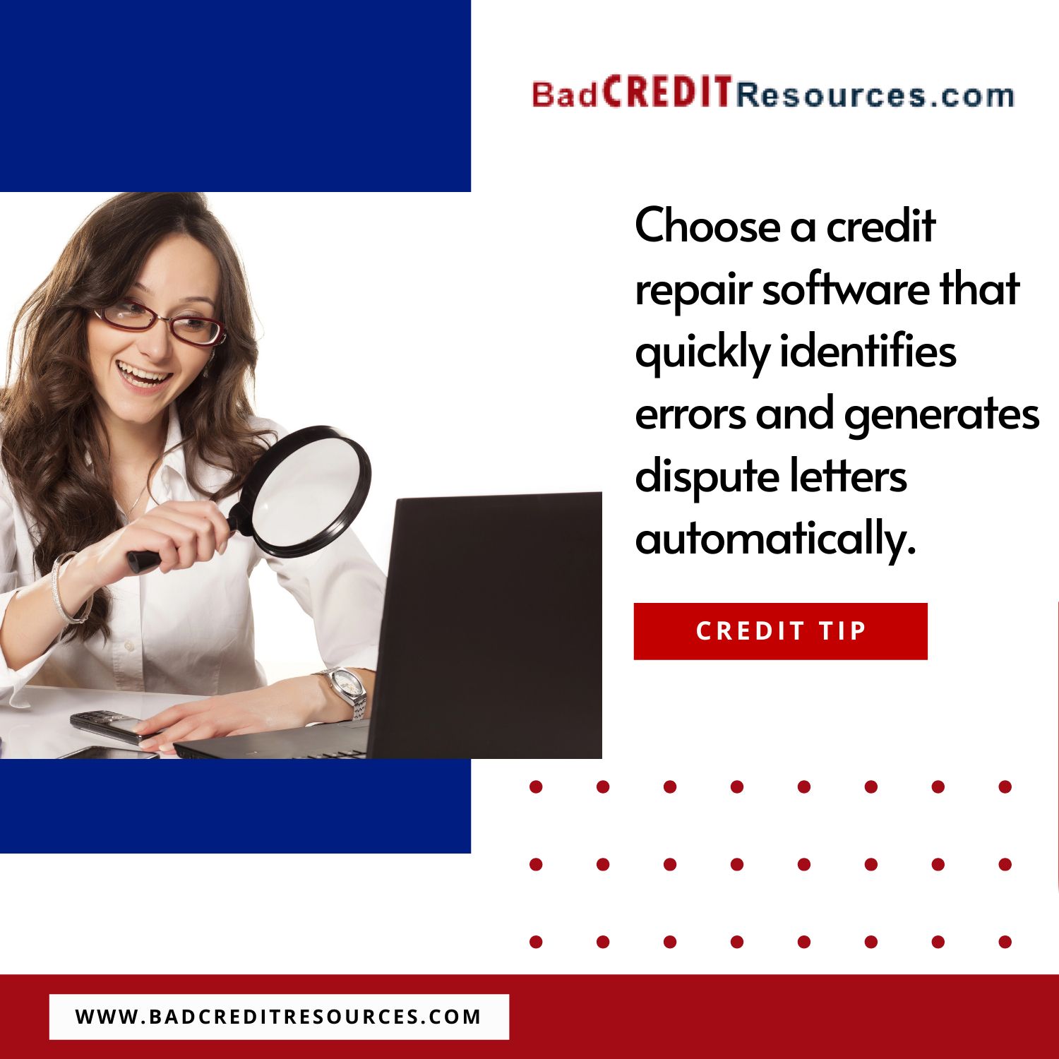 Choose a credit repair software that quickly identifies errors and generates dispute letters