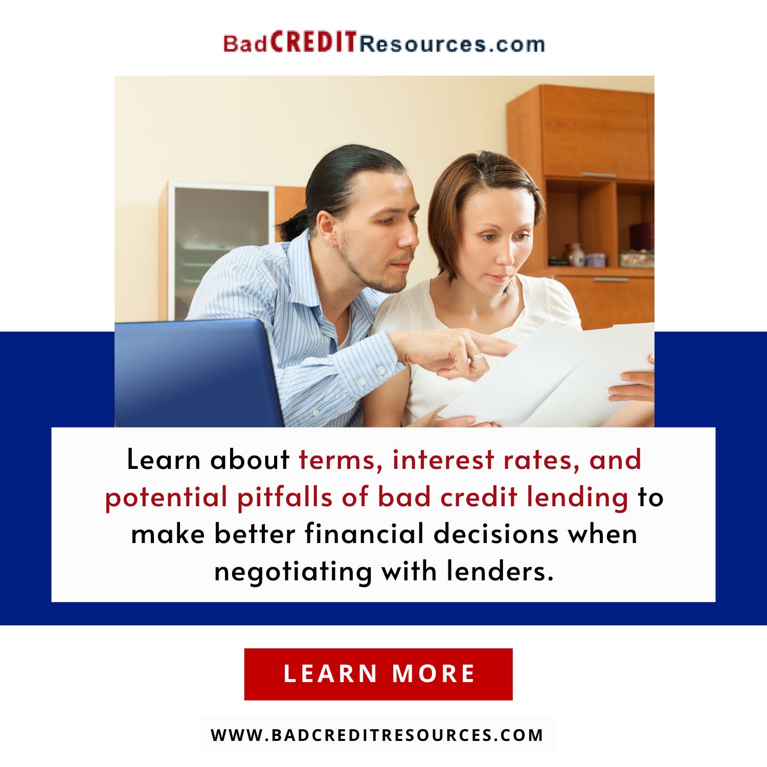 Learn about terms, interest rates, and potential pitfalls of bad credit lending